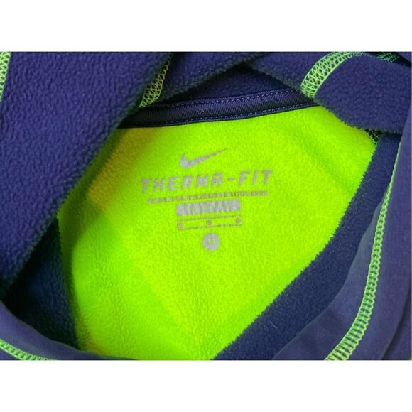 Nike Sportswear Purple Green Sweatshirt Fleece Hooded Pullover MEDIUM Logo - Picture 4 of 12